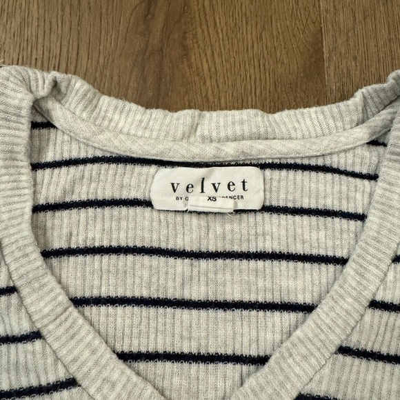 Velvet v-neck long sleeve - Picture 6 of 6